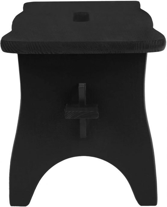 Creative Deco Black Small Toddler Child Wooden Chair Foot Stool Step | 38 x 19 x 21 cm | Small Unpainted Unfinished | Pinewood | Perfect for Children, Kids, Feet, Nursery & Kitchen - Image 4