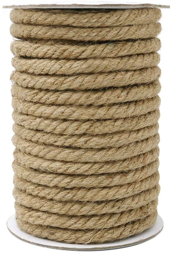 KINGLAKE 15m Jute Rope Cord 10mm Thick Hemp Rope Thick Jute String for Wrapping Home Decoration, Gardening Bundling - Image 4