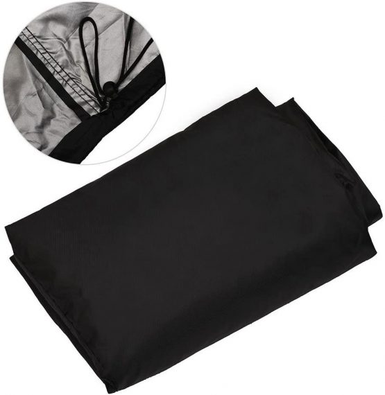 Estefanlo Barbecue Cover, BBQ Covers Waterproof Heavy Duty Large Medium, Oxford Fabric Outdoor BBQ Gas Grill Cover, Rip-Proof& UV Resistant with Storage Bag, Black (145x61x117cm) - Image 2