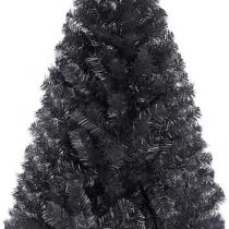 SHATCHI 5ft/1.5m Black Alaskan Pine Artificial Christmas Tree 390 Tips with Metal Stand Xmas Home Decorations 150Cm, Plastic, 5Ft/150CM