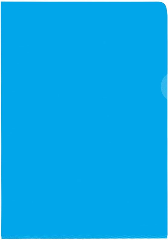 Elba 76442VI Flush Folder See-Through for DIN A4 PVC 150 Micron Pack of 25 Blue