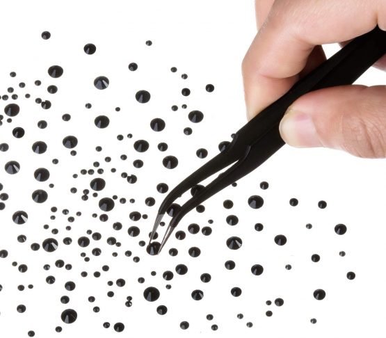 4200 Pieces Flat Back Black Nail Art Rhinestones for Nail Art Decorations, Round Crystal Gems Stickers for Clothes and Craft, 1.5 mm - 4.8 mm, 6 Sizes - Image 3