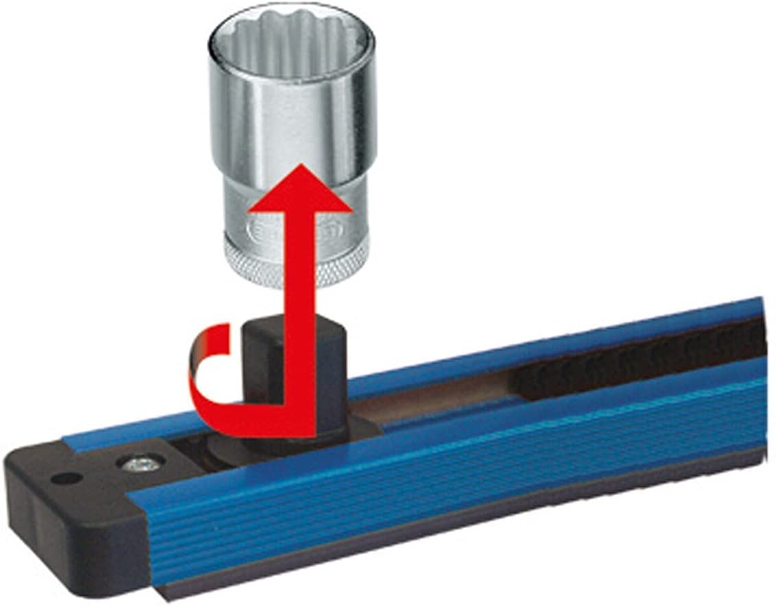 Gedore SL2013 380 mm Tool Holding Rail for 1/4 - Blue/Black (13-Piece) - Image 4
