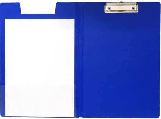 Esselte A4 Clipfolder with Cover, Rigid Plastic, Blue - Image 4