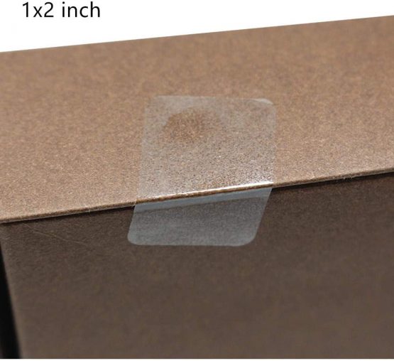Rectangle Square Crystal Clear Retail Package Seals Circle Wafer Stickers/Transparent Labels (1 * 2 inch)