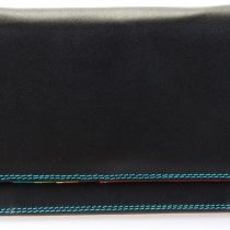 Leather women's Wallet MYWALIT -Medium Matinee Wallet - 237-4 Black Pace