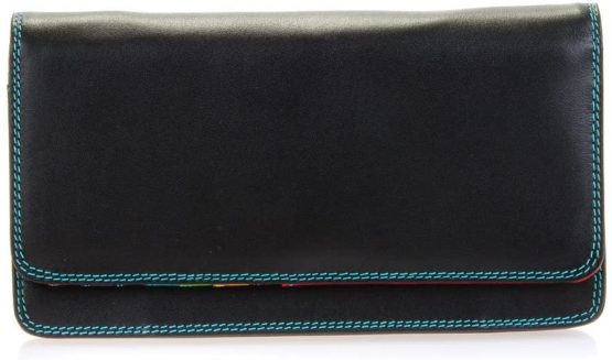 Leather women's Wallet MYWALIT -Medium Matinee Wallet - 237-4 Black Pace