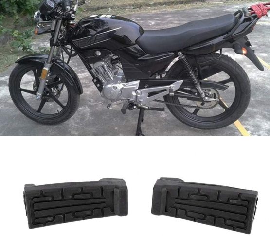 Suuonee Foot Pegs, 1 Pair Rubber Front Pedal Footrest Foot Pegs Fit for YBR 125 - Image 4