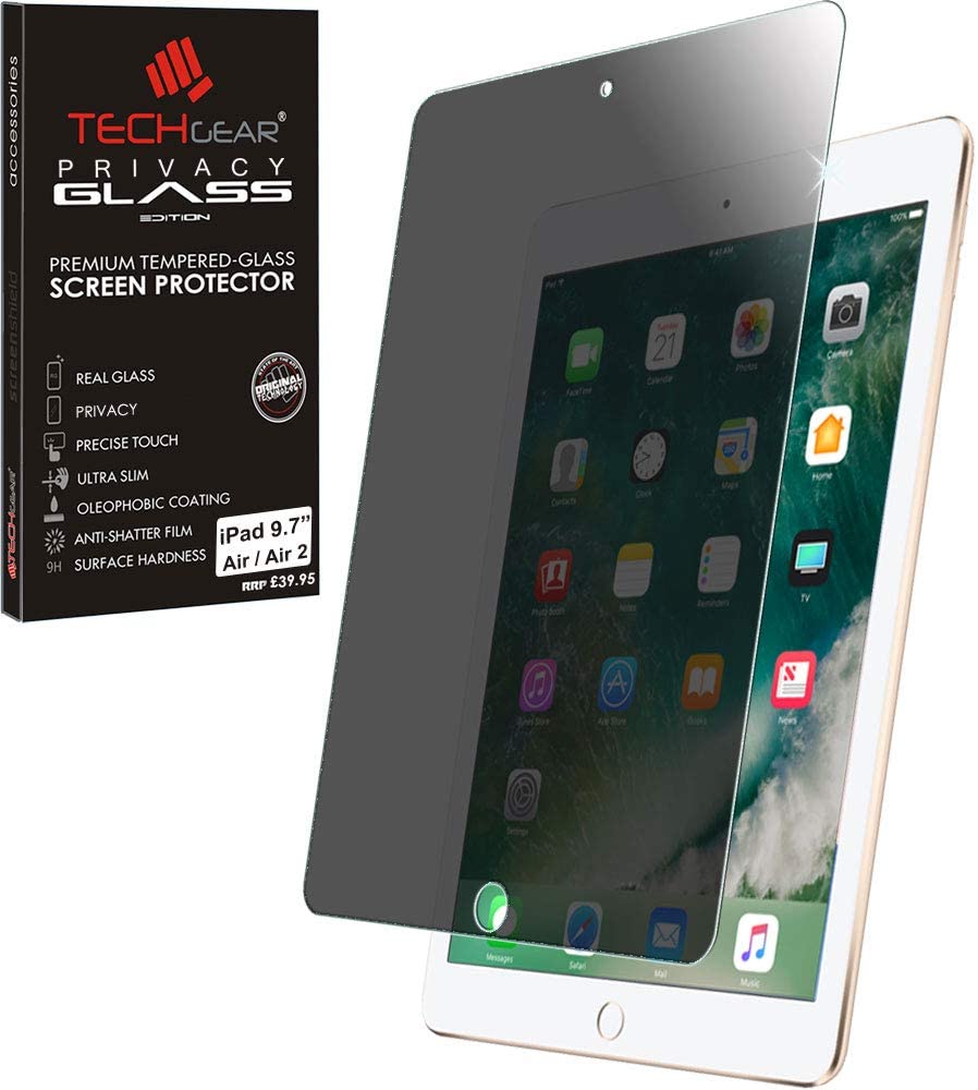 TECHGEAR Anti Spy Screen Protector for iPad Air 9.7", Air 2, iPad 6