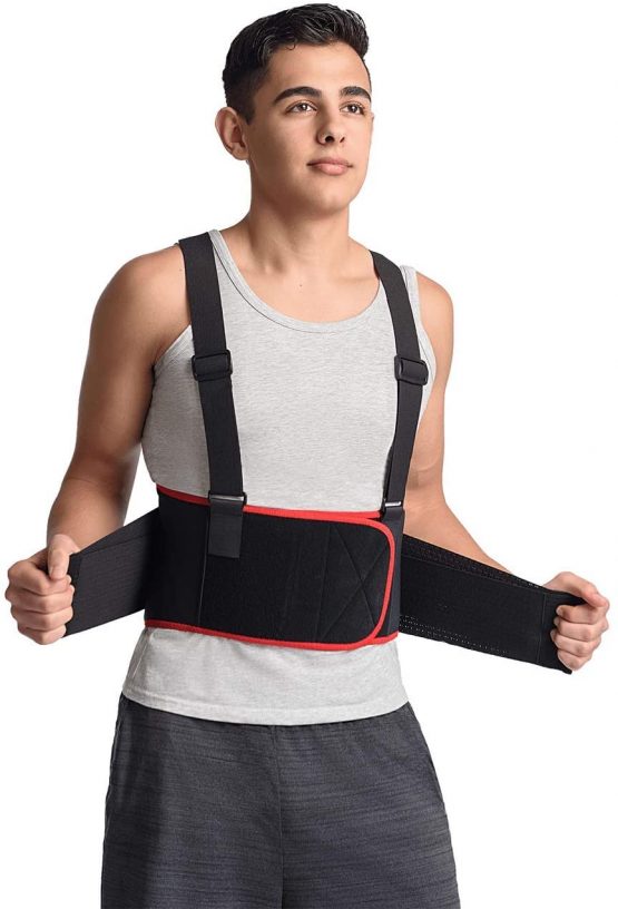 MAXAR Deluxe Work Belt, Lower Back Support Brace, Spring Metal Stays, Support Belt for Sciatica, Herniated Disc, Lumbosacral Back Pain Relief & Heavy Lifting, IBS-3000 X-Large