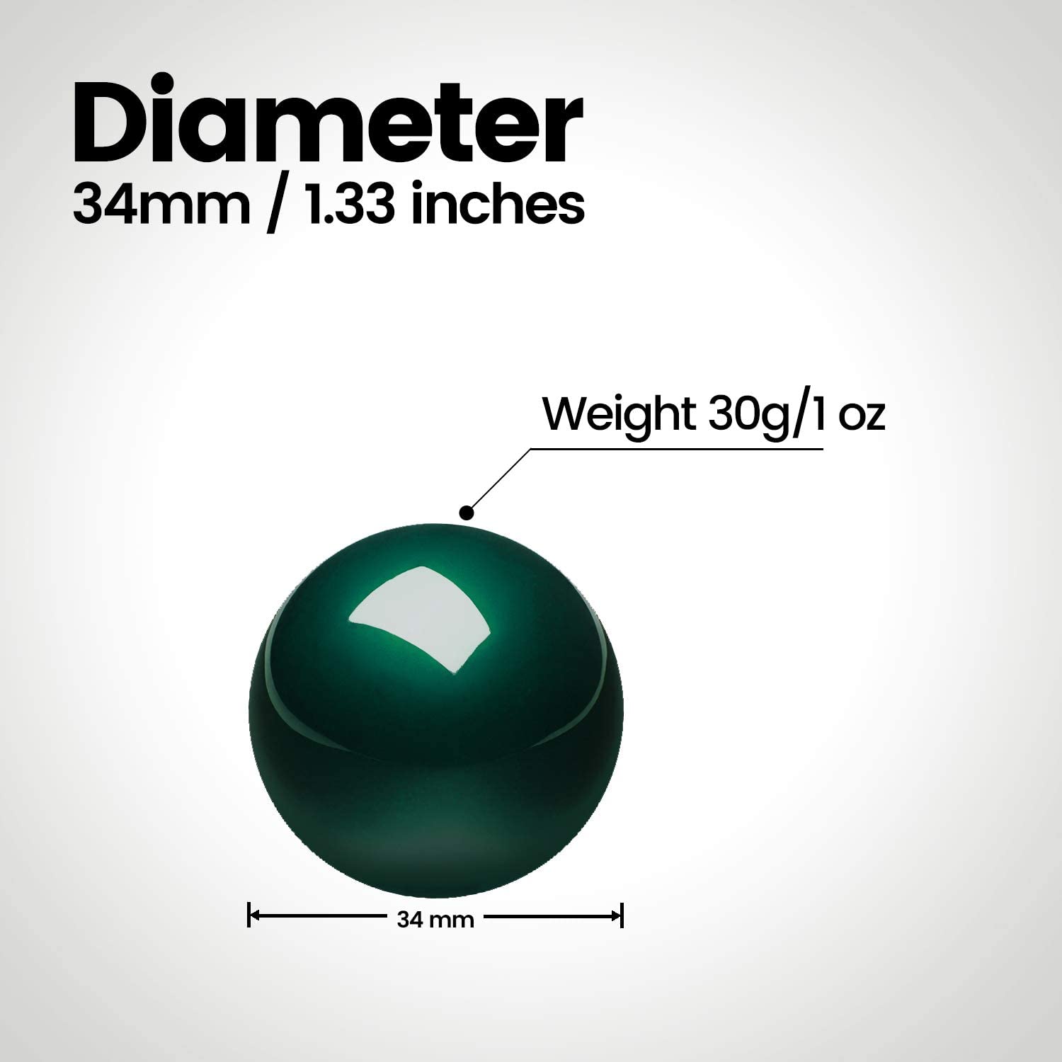 Perixx PERIPRO-303GLG Trackball, 1.34 Inch Replacement Ball for Perimice and M570, Glossy Green - Image 3
