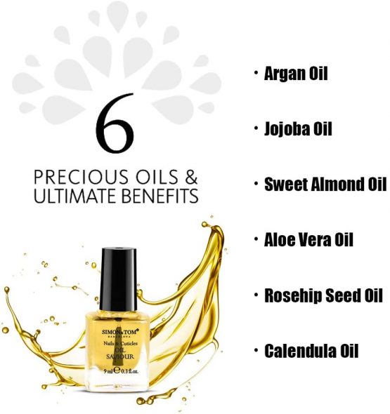 Simon&Tom Nail Oil Saviour - Nails and Cuticles Repair Treatment - 9 ml - For dry, flaking and split Nails - Accelerates Growth - With Organic Argan Oil - Jojoba and Sweet Almond Oil - Made in Spain - Image 2