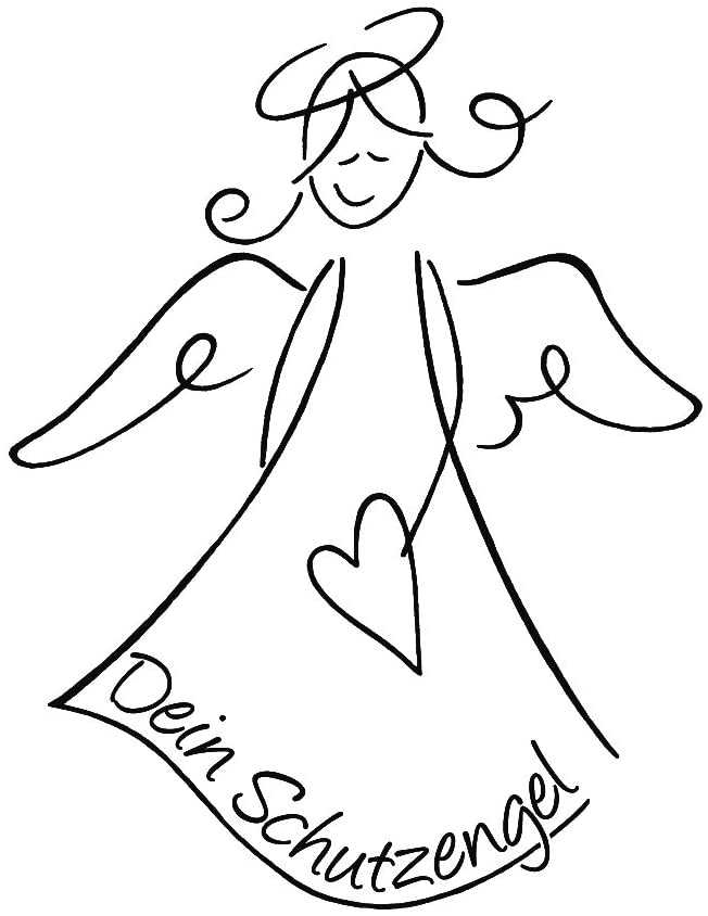 Rayher Wood Mounted Rubber Stamp with Angel Design for Card Making and Scrapbooking Angel Craft Stamp Butterer, 6x8cm, 2808100