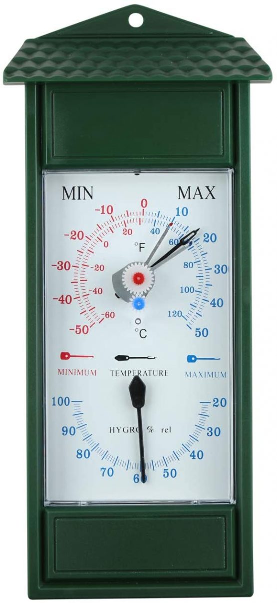 KOCH Minimum Maximum Thermometer with Hygrometer, bimetal, 86600