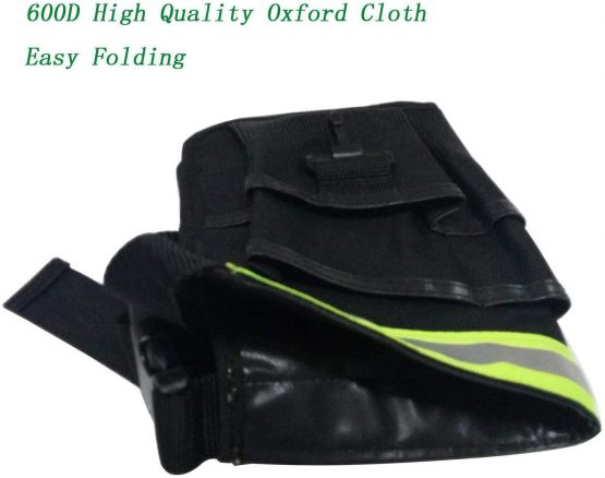 Eidoct Waterproof 600D Oxford Tool Belt Waists Utility Pockets Apron with Adjustable Waist Strap - Black - Image 3