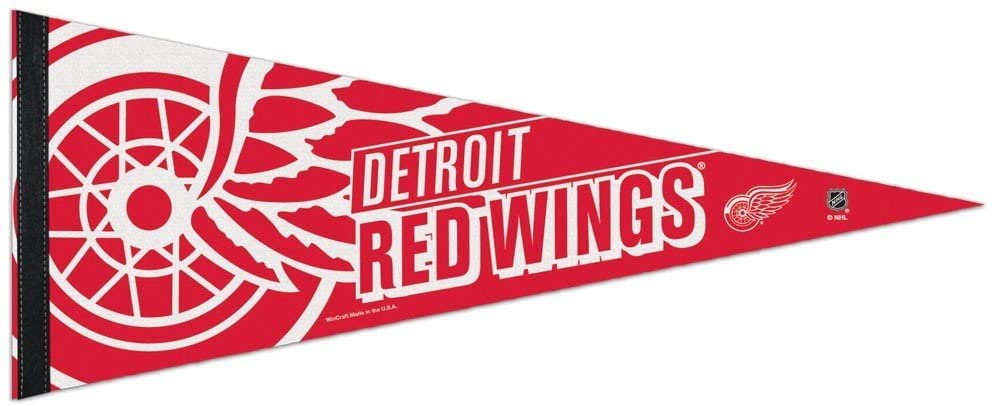 WinCraft NHL 65925014 Detroit Red Wings Premium Pennant, 12" X 30", Black