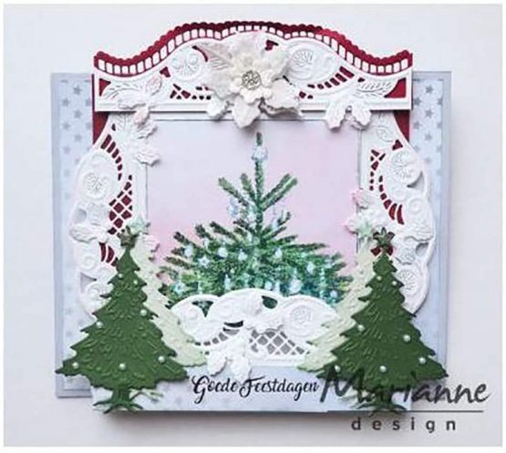 Marianne Design Creatables Petra's Christmas Border, Metal, Blue, 19.5 x 10.5 x 0.5 cm - Image 2