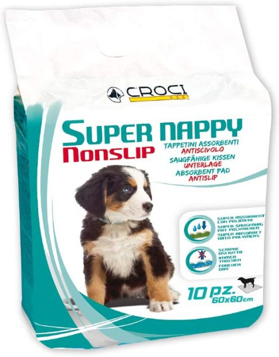Croci Anti-Slip Dog Absorbent Super Nappy, 60 x 60 cm, 10-Piece