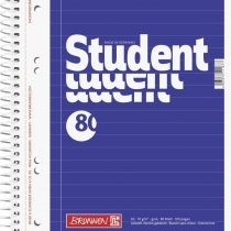 Brunnen Collegeblock Notepad, 4-Part, 70 g/m² A5 Spiral Notebook – Lined 80 Sheets