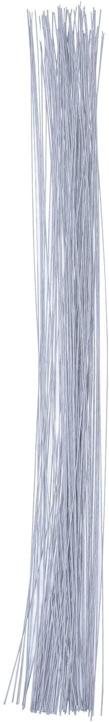 eBoot Stem Wire Floral Wire 14 Inch 26 Gauge Wire (0.5 mm) 100 Pieces (White)