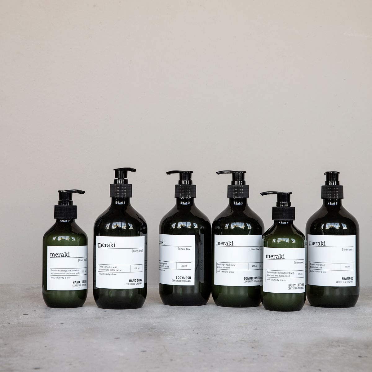 Meraki, Hand soap, Linen dew, h: 19 cm, dia: 7 cm, 490 ml./16.5 fl, Mkas111 - Image 2