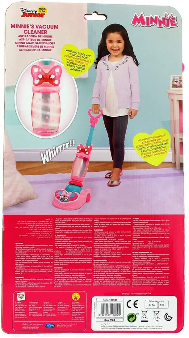IMC Toys - Minnie Mouse Toy Vacuum Cleaner, Pink (183629), Small - Image 3