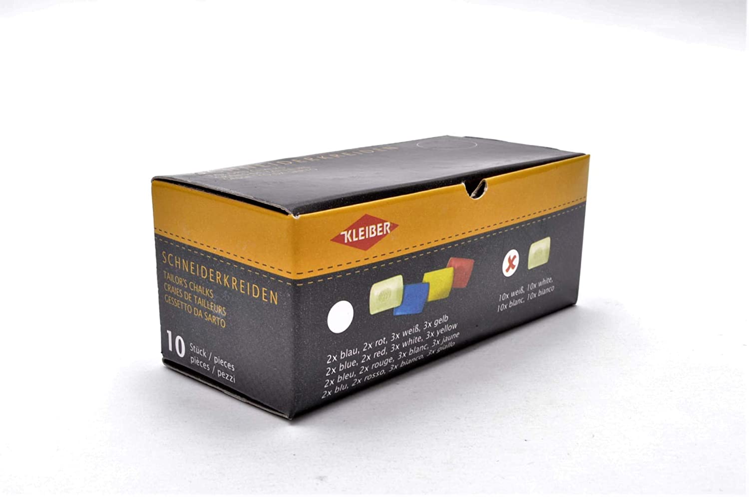 Kleiber Tailor's Chalk Triangles, Pack of 10, White, 10 Count (Pack of 1) - Image 2