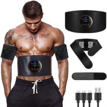 Muscle Stimulation Belt, ABS Muscle Stimulator Trainer EMS Stimulating Abdominal Toning Belts Training Fitness Workout for Men Women Belly Arm Leg (NO NEED REPLACEMENT PADS OR GEL)
