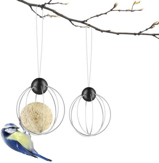 EVA SOLO EV571033 Fat Ball Holder Set of 2 with Hanger Diameter 8 cm Stainless Steel / Black