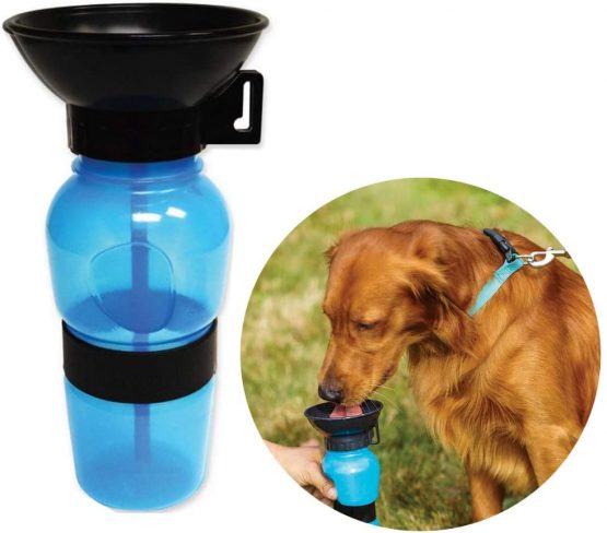 Baoii Dog Water Bottle Squeezable Anti-spill Pet Dog Drinking Bottle 500 ml Travelling Drinking Bowl Portable Pet Drinking Feeder(Blue)