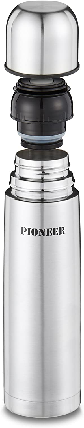 Pioneer Flasks SVF1000 Pioneer Insulated Vacuum 1000ml 1 Litre Travel Flask, 18/10 Stainless Steel - Keeps Drinks Hot for 8 Hours - Image 3