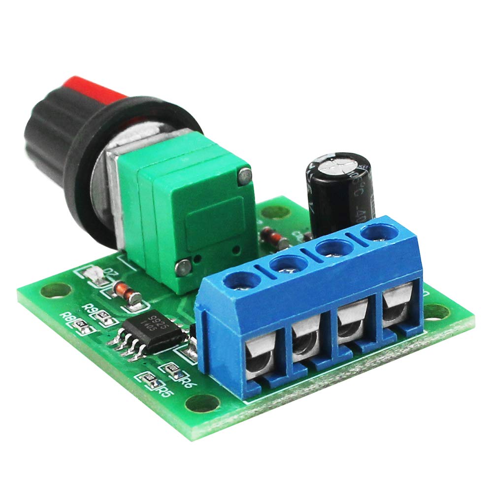 WayinTop 2pcs PWM Low Voltage DC 1.8V 3V 5V 6V 12V 2A Motor Speed Controller 1803BK Adjustable Driver Switch with Speed Control Knob - Image 3