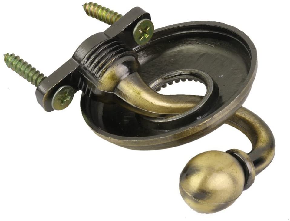 NUOLUX 2Pcs Vintage Alloy Pommel Curtain Holdbacks Tieback Hooks Door Wall Hat Coat Hangers (Bronze) - Image 4