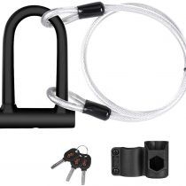 JGRZF Bike U Lock 16mm Heavy Duty Security U Cable Bicycle U Lock with U Shackle Secure Locks and Sturdy Mounting Bracket for Road Bike Mountain Bike Electric Bike Folding Bike