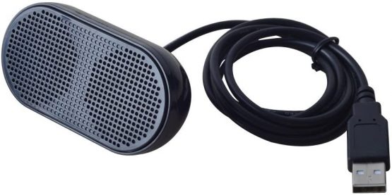 UKHONK Mini USB Speaker Portable Loudspeaker Powered Stereo Multimedia Speaker for Notebook Laptop PC(Black)