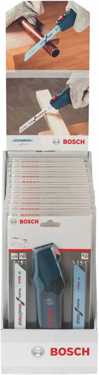 Bosch Accessories 2608000495 Handle for Recip Saw Blades Including Recip Saw Blades (1 x S 922 EF, 1 x S 922 VF), Blue/Black/White - Image 2