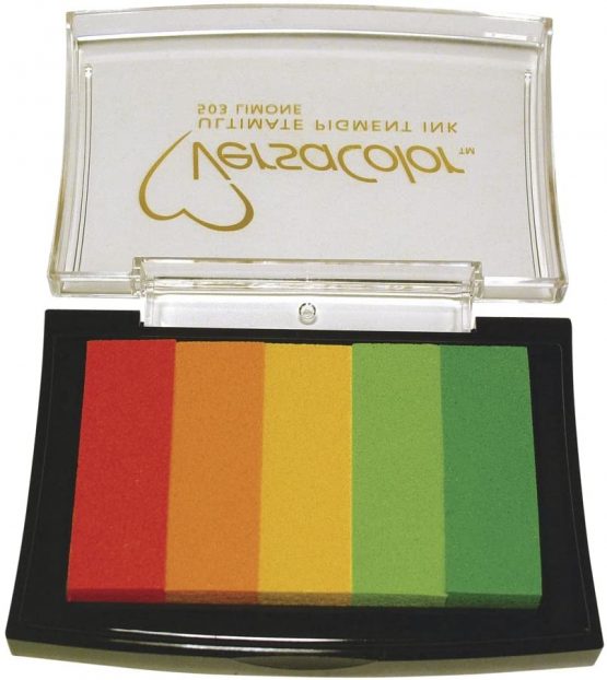 RAYHER "Versacolor 5-Colours" Stamp Pad, Citrus, 4.7 x 7.5 cm