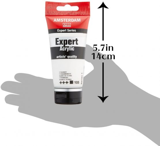 Amsterdam Expert Series Acrylic Tube 75ML TITANIUM WHITE (105) Series 1 - Image 4