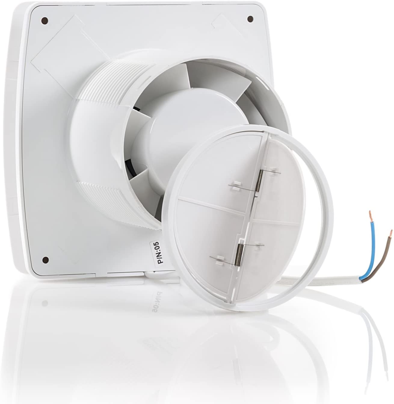 STERR Bathroom Extractor Fan LFS100-Q 100 mm with Backdraft Shutter White - Silent Bathroom Fan - Image 4