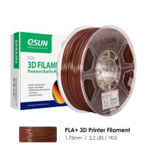 eSUN PLA+ Filament 1.75mm, 3D Printer Filament PLA Plus, Dimensional Accuracy +/- 0.03mm, 1KG Spool (2.2 LBS) 3D Printing Filament for 3D Printers, Brown