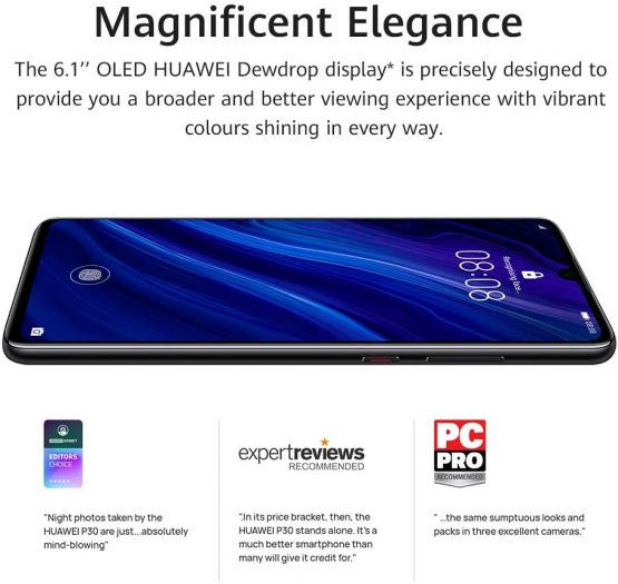 HUAWEI P30 128 GB 6.1 Inch OLED Display Smartphone with Leica Triple Camera, 6GB RAM, EMUI 9.1.0 Sim-Free Android Mobile Phone, Single SIM, Black, UK Version - Image 4