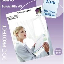 Exacompta Premium PVC Single A5 Protective Sleeve, 148x210mm, 2 faces - Bag of 10