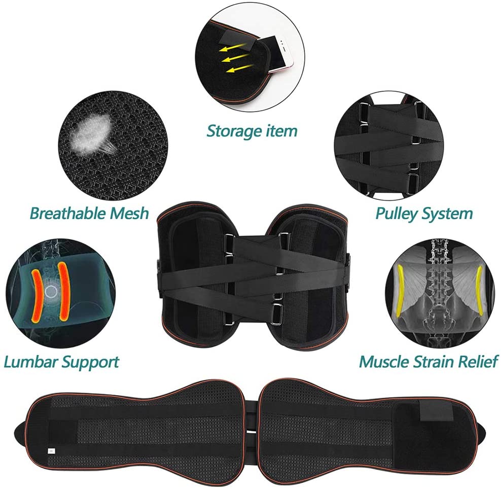 Sz Climax Lower Back Brace Pain Relief With Pulley System Lumbar Support Belt For Sciatica