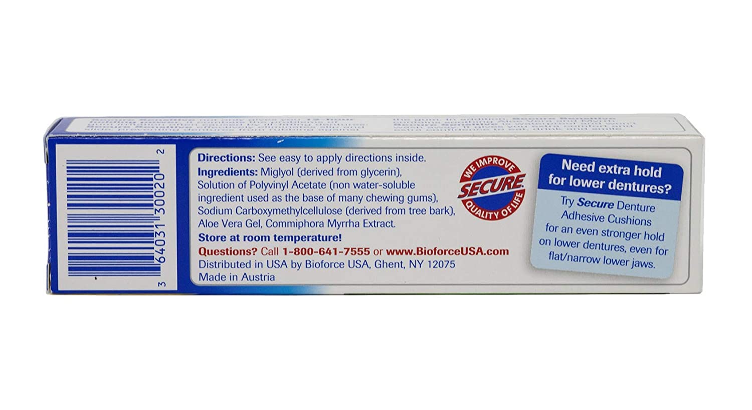 SECURE Denture Adhesive, Sensitive, 1.4 Ounce, white, 1 Count - Image 2