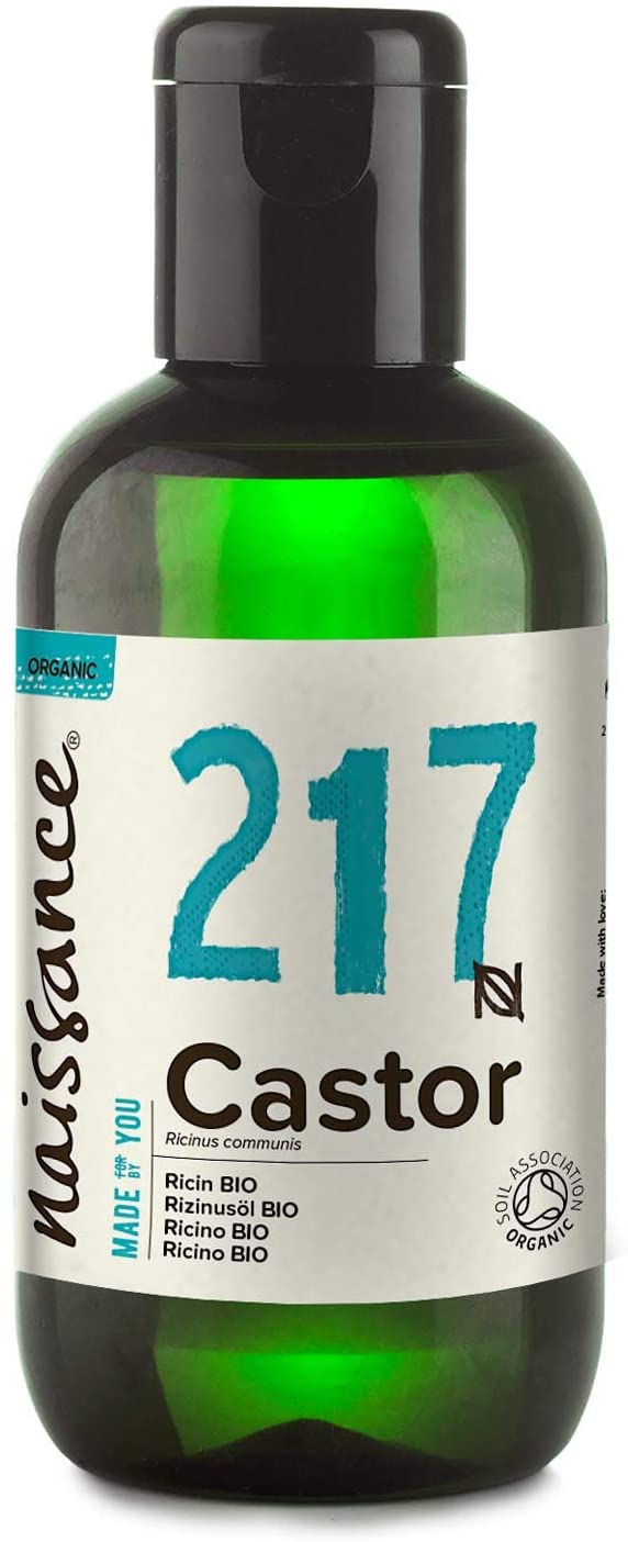 Naissance Certified Organic Castor Oil (no. 217) 100ml, Pure, Cold Pressed, Unrefined, for Eyelashes Hair, Eyebrows