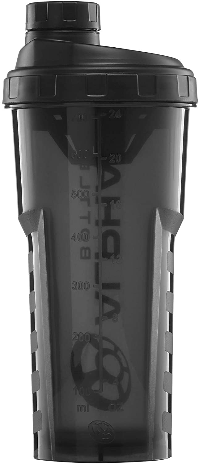 Alpha Designs Protein Shaker Bottle 750ml - 0.75L Gym Bottle for Protein Shakes - Leakproof Screw Cap - Black - Image 3