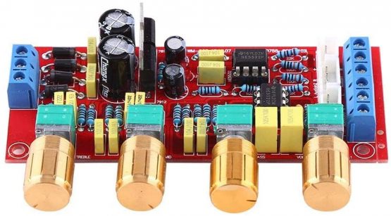 HiFi Preamp NE5532 Pre-Amplifier Volume Tone Control Board Kits AC 12V OP-AMP HiFi Amplifier (DIY Kits)