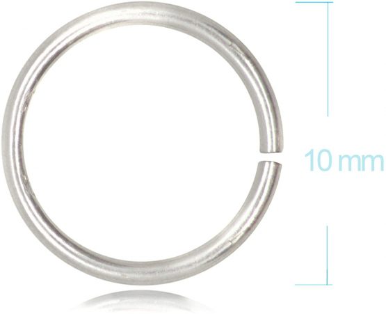The Jewellery Store London TJS 10 Pcs Open Jump Rings in Nickel Free 925 Sterling Silver, 10mm (Other Sizes Avalaible: 6mm, 8mm, 10mm, 12mm, 14mm, 16mm) - Image 2