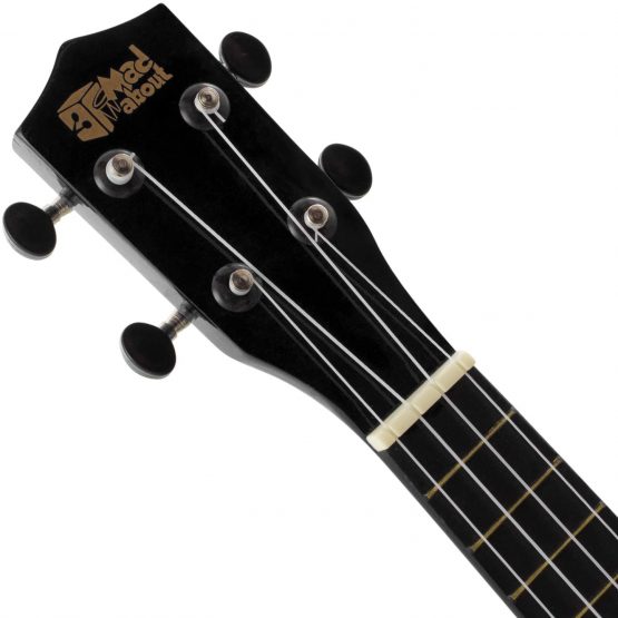Mad About SU8 Soprano Ukulele in Black with FREE Gig Bag, Pick, and Spare Strings – Great for Schools and Beginners, Now With Carbon Black Strings for Improved Tuning - Image 3