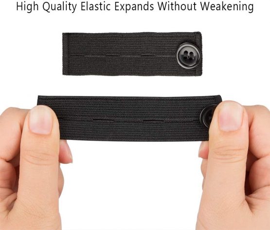 Set of 14, Elastic Waist Extenders, SourceTon Assorted Colors Strong Adjustable Pants Button Extenders for Jeans, Trousers and Skirt - Image 3